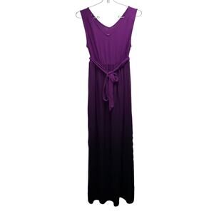 Liz Lange Purple Ombre Maternity Maxi Dress XS/TP Flowy & Chic